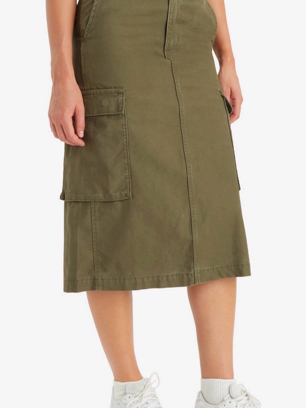 Levi's Olive Green Cargo Midi Skirt